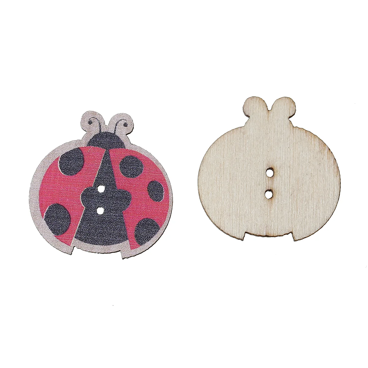 BOTTONE LEGNO COCCINELLA 8 PZ