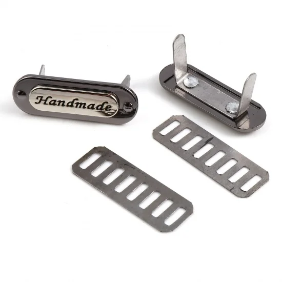 ETICHETTA PIASTRA METALLO HANMADE