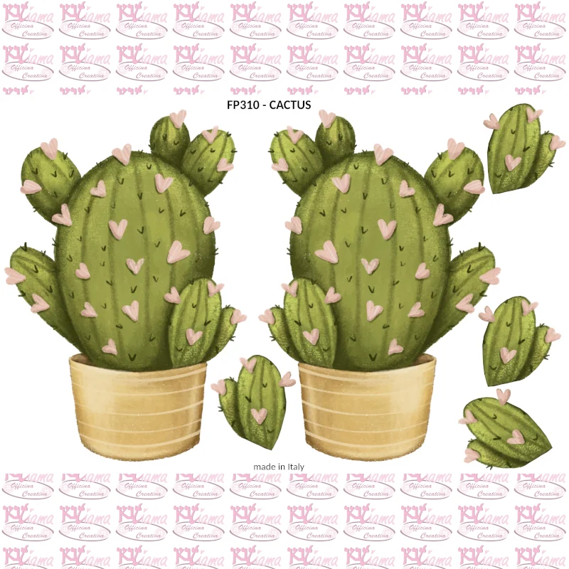 PANNELLO STAMPATO 20X30CM CACTUS