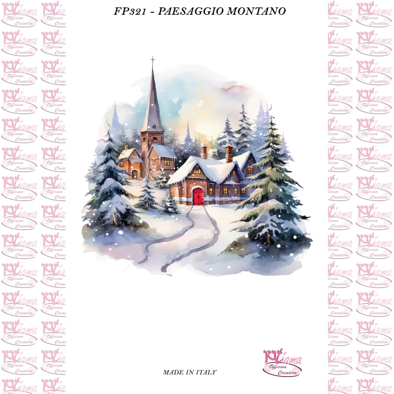 PANNELLO STAMPATO 20X30CM PAESAGGIO MONTANO