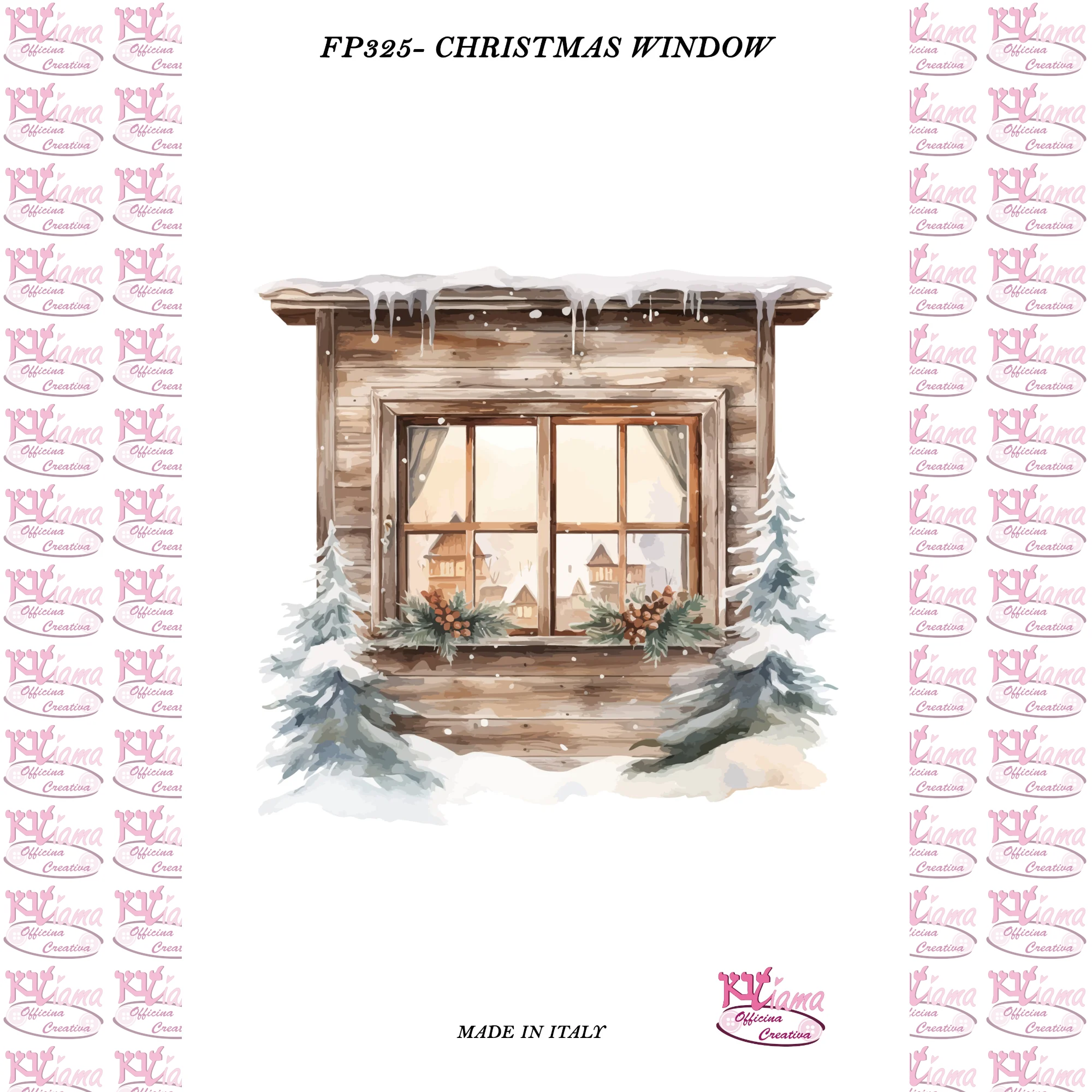 PANNELLO STAMPATO 20X30CM CHRISTMAS WINDOW