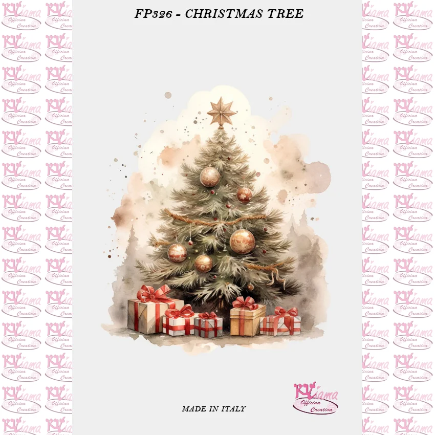 PANNELLO STAMPATO 20X30CM CHRISTMAS TREE
