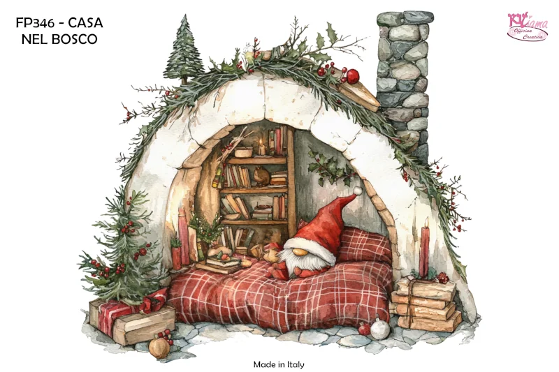 PANNELLO STAMPATO 20X30CM CASA NEL BOSCO