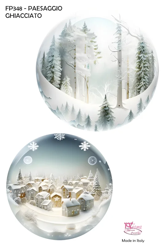 PANNELLO STAMPATO 20X30CM PAESAGGIO GHIACCIATO