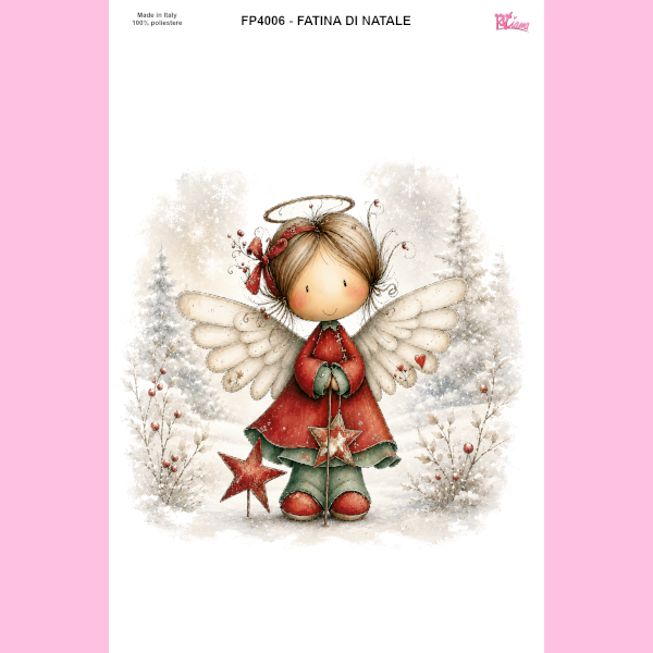 PANNELLO STAMPATO 20X30CM FATINA DI NATALE