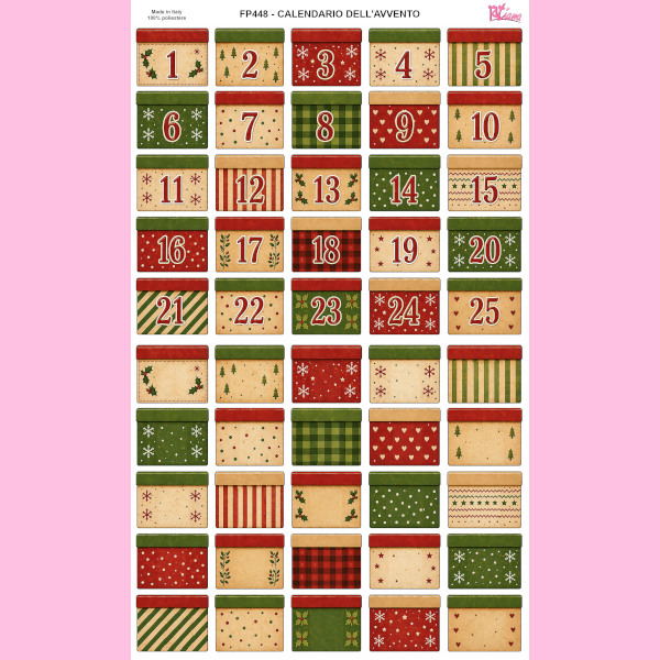 PANNELLO STAMPATO 40X70 CALENDARIO AVVENTO