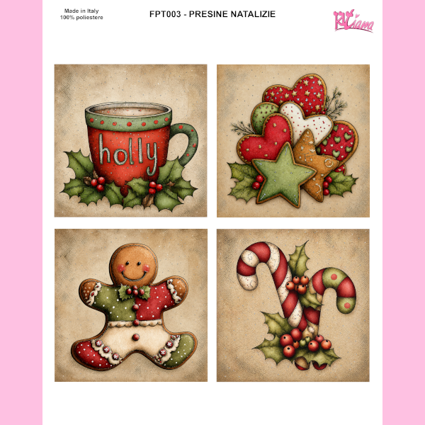 PANNELLO MICROFIBRA STAMP.40X50CM PRESINE NATALE