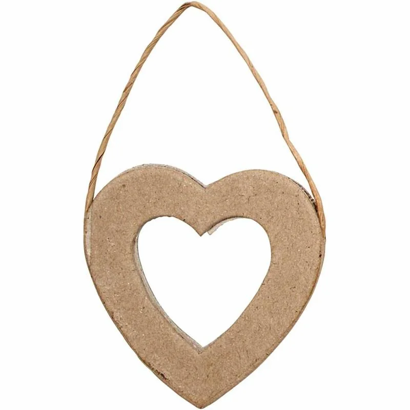 CUORE CARTAPESTA 7.5X7 CM - 10 PEZZI
