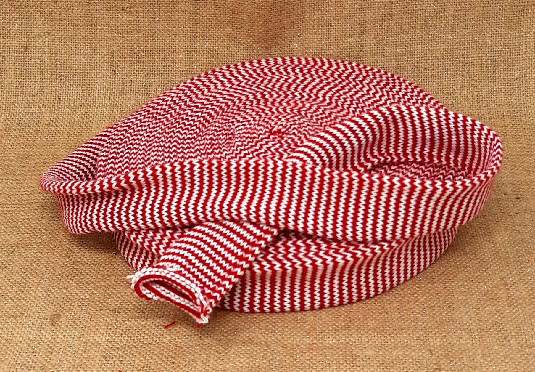 TUBOLARE RIGATO Ø 30 MM ROSSO/PANNA