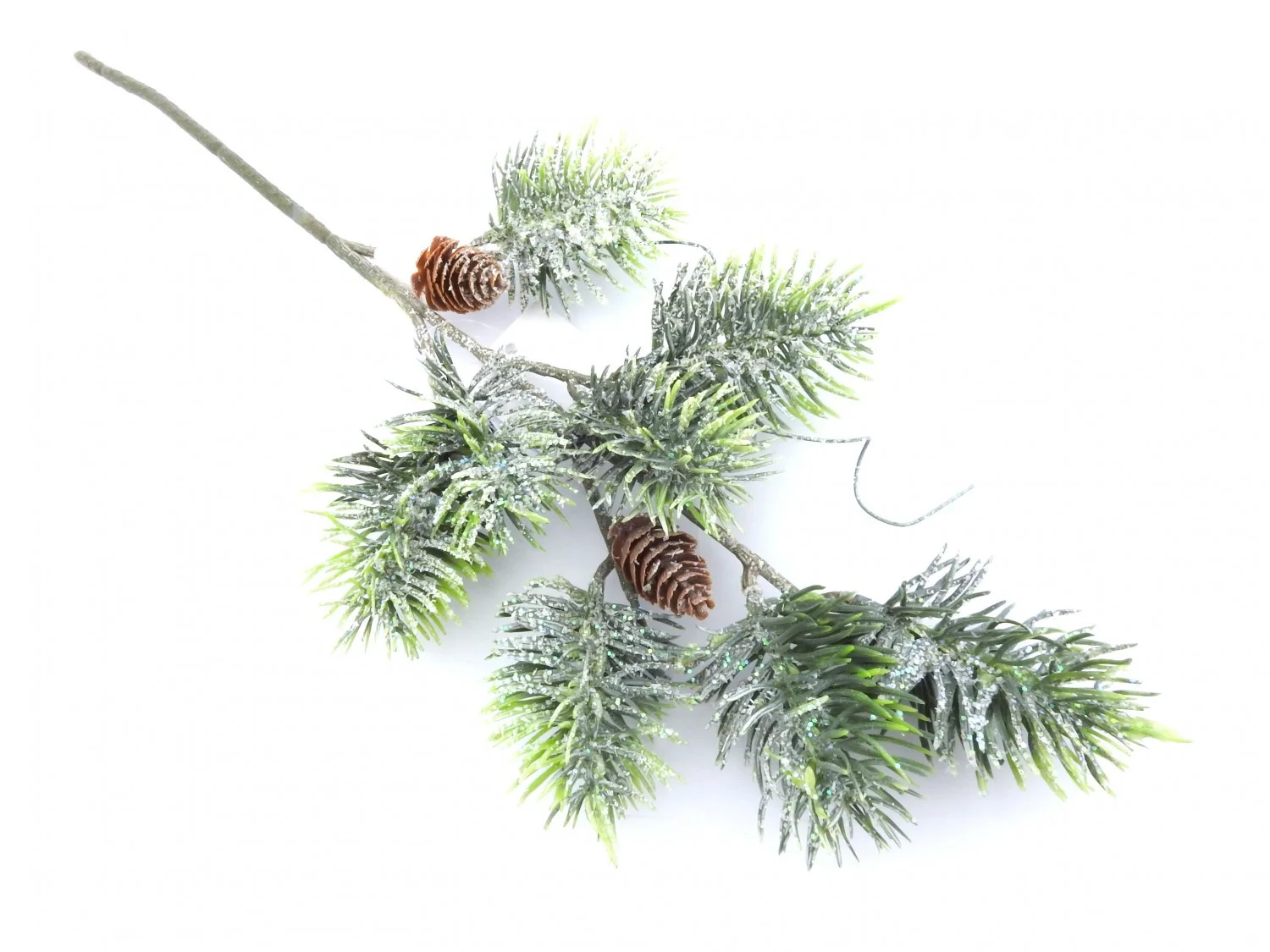 RAMO PINO C/PIGNE INNEVATO H.47 CM