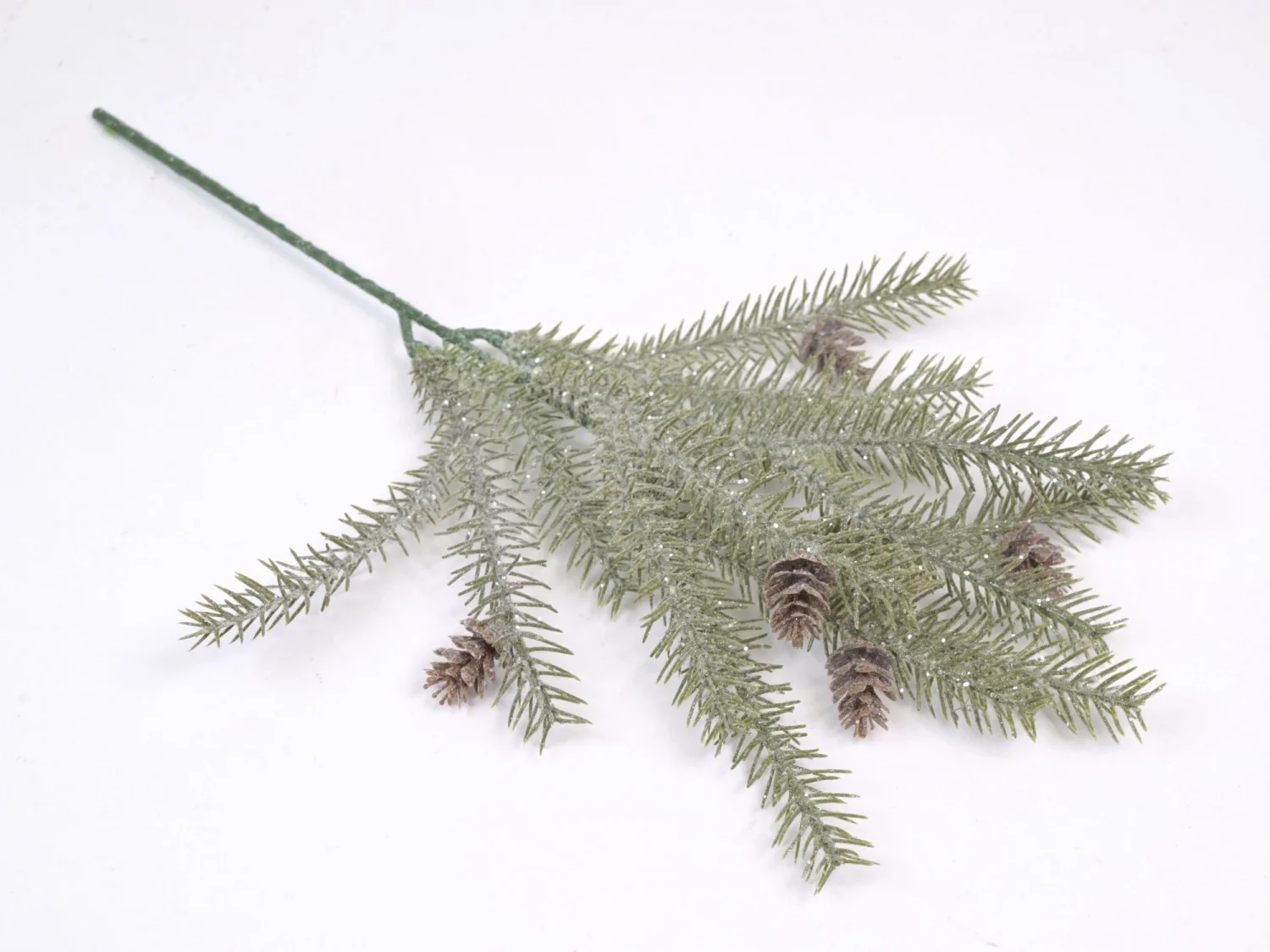 RAMO PINO GHIACCIATO C/PIGNE H. 41 CM