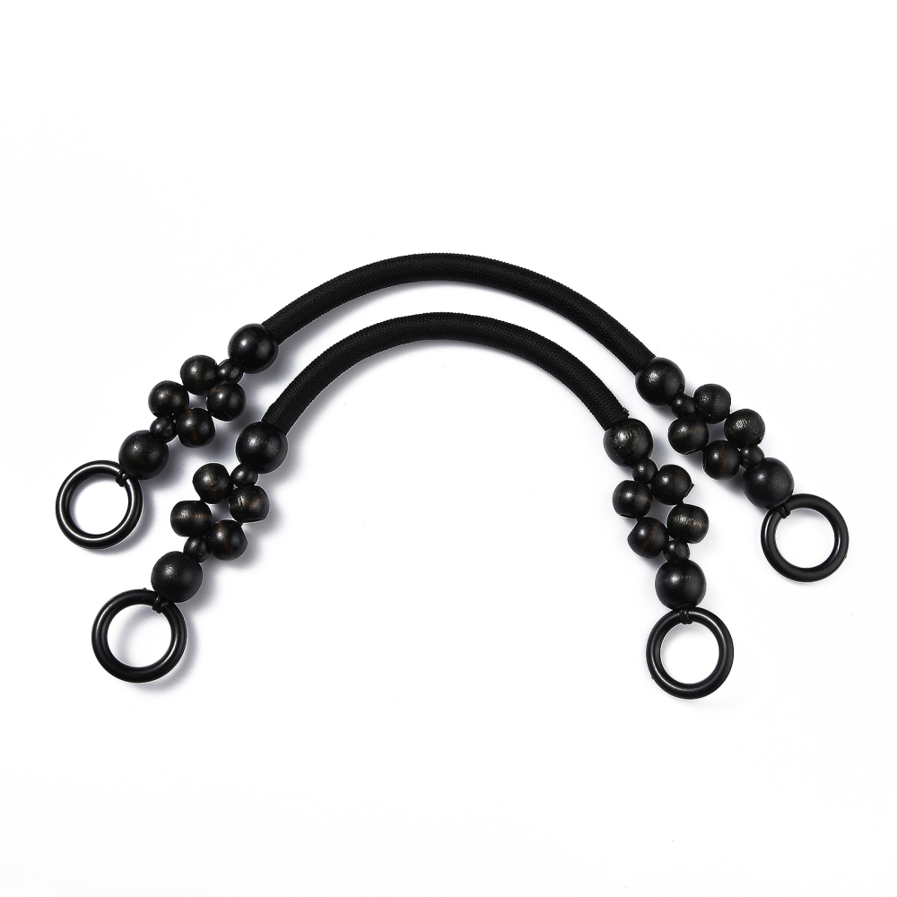 MANICI BORSA PERLE LEGNO NERO