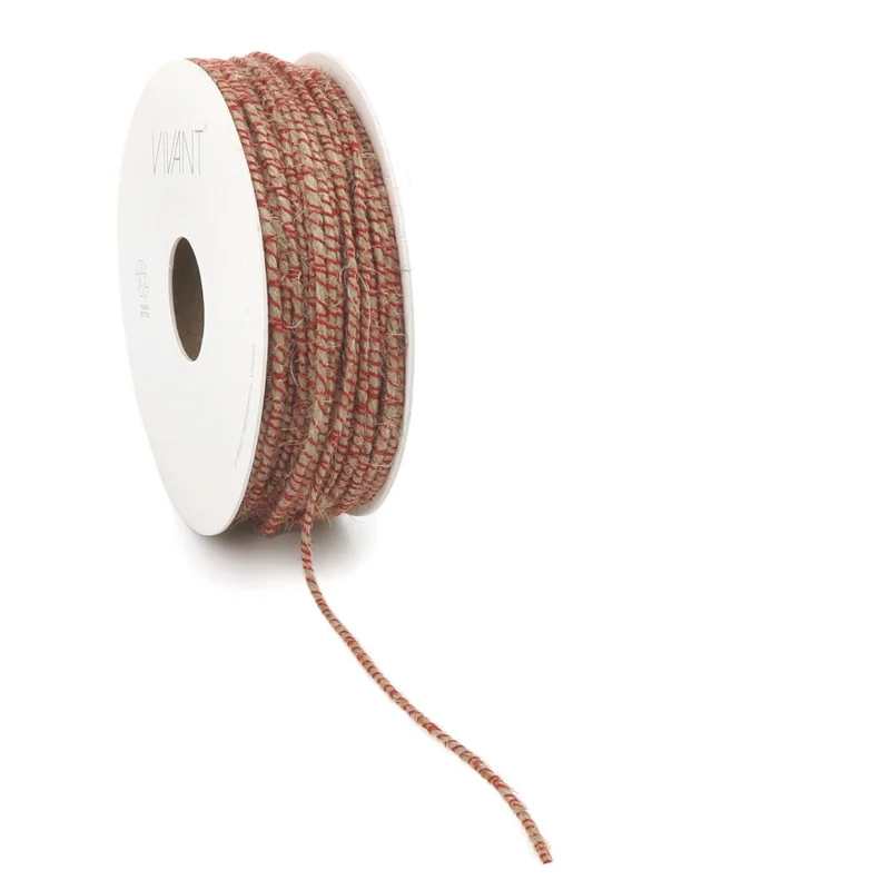 CORDA JUTA BICOLORE Ø2MM-50 MT ROSSO