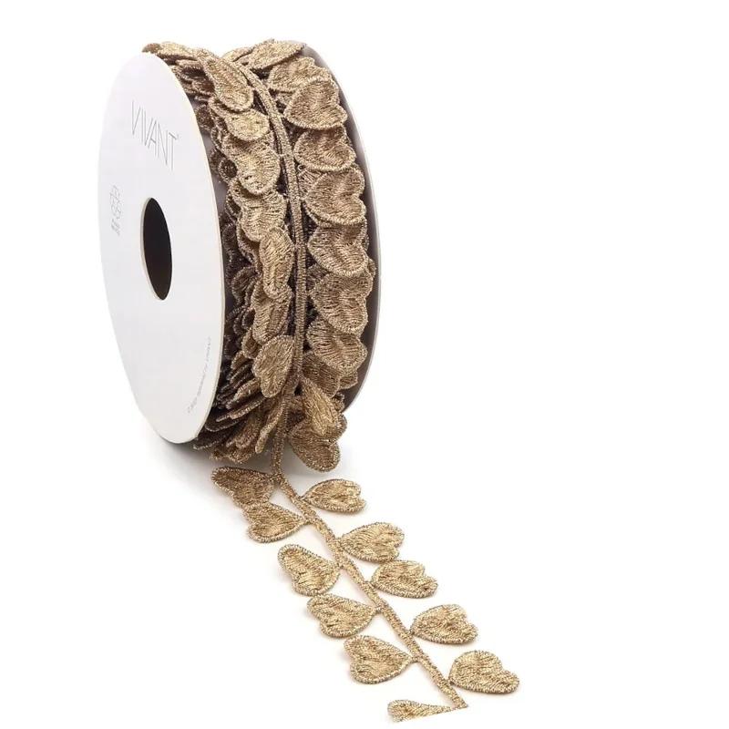 NASTRO CUORICINI ORO ANTICO