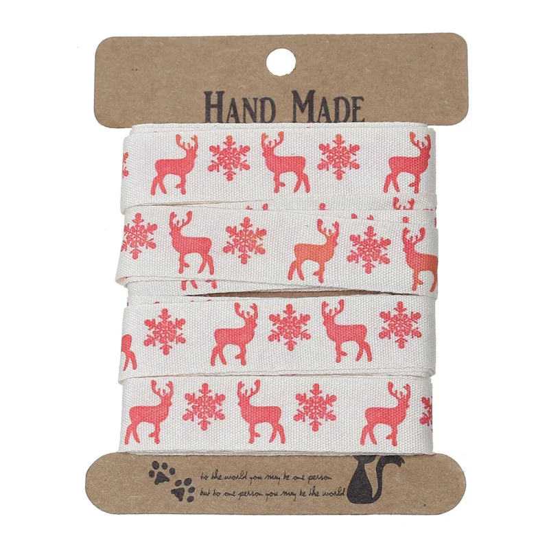 NASTRO COTONE STAMP.RENNE H.15MM - 5 MT