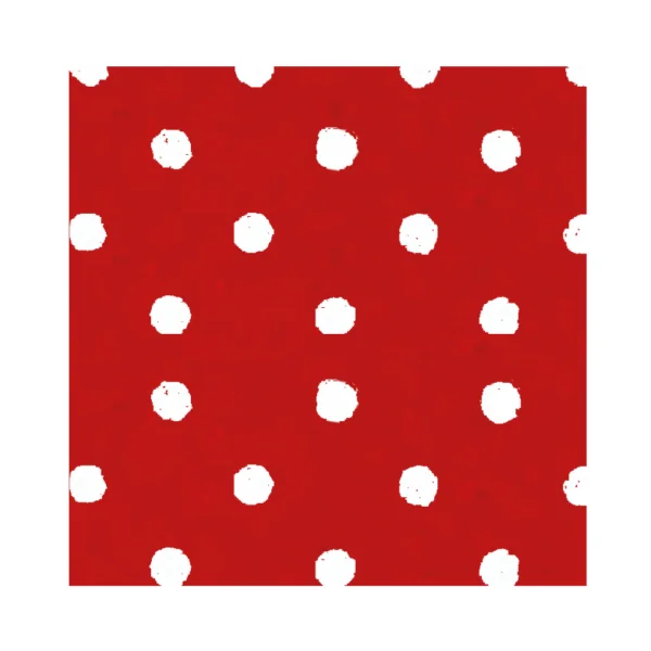 PANNO 1 MM STAMPATO POIS ROSSO