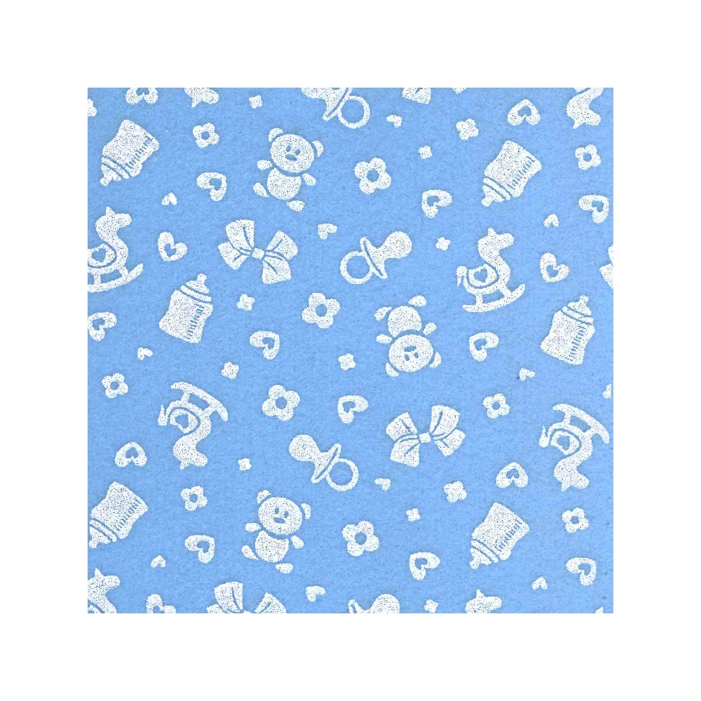 PANNO 1MM STAMPATO NASCITA AZZURRO