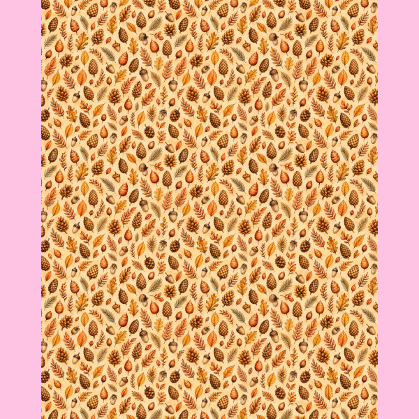 PANNO STAMPATO 40X50CM PIGNE AUTUNNO