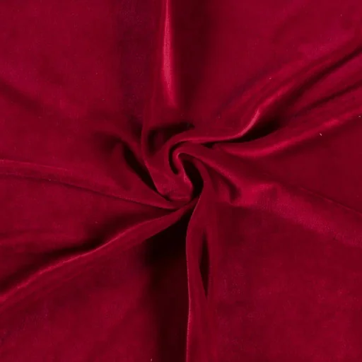 TESSUTO VELLUTO STRETCH 50X50 CM ROSSO SCURO