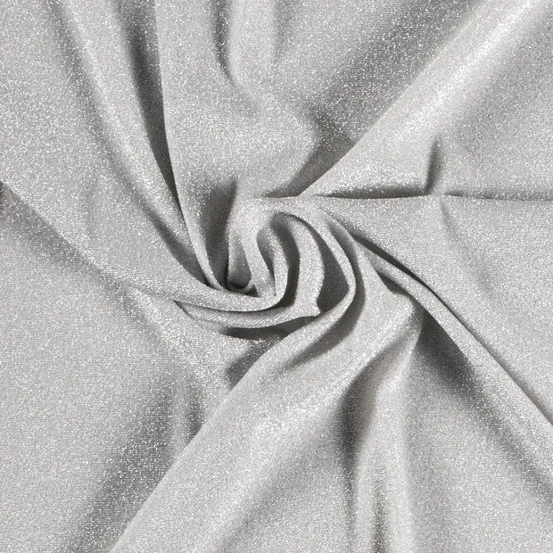 TESSUTO JERSEY LUREX 50X50CM BIANCO