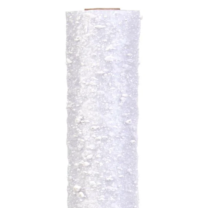 TESSUTO ORGANZA EFFETTO NEVE - 5 MT