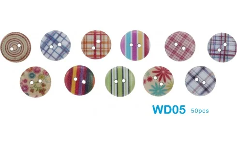 BOTTONE LEGNO Ø 16 MM - 50 PZ